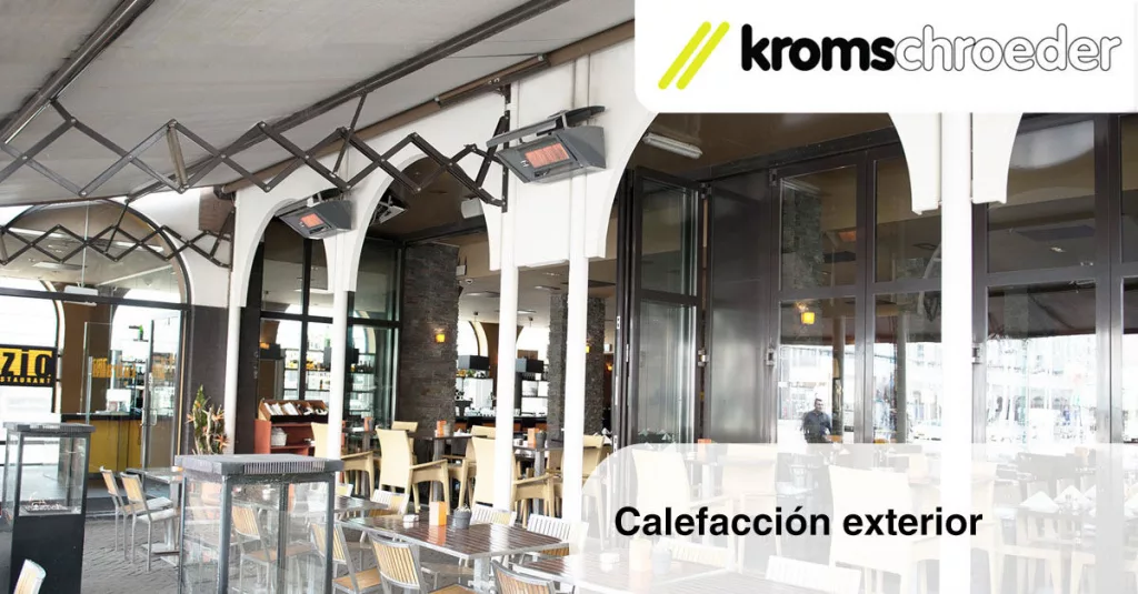 Terraza con calefacción de nuestra marca