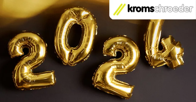 Globos dorados en forma del numero 2024