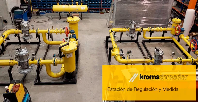 Montaje de la estación de regulación y medida en las instalaciones de Kromschroeder