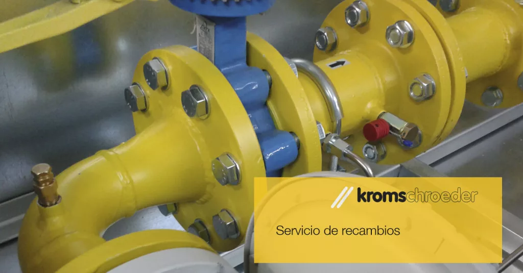 Conducto de gas de color amarillo